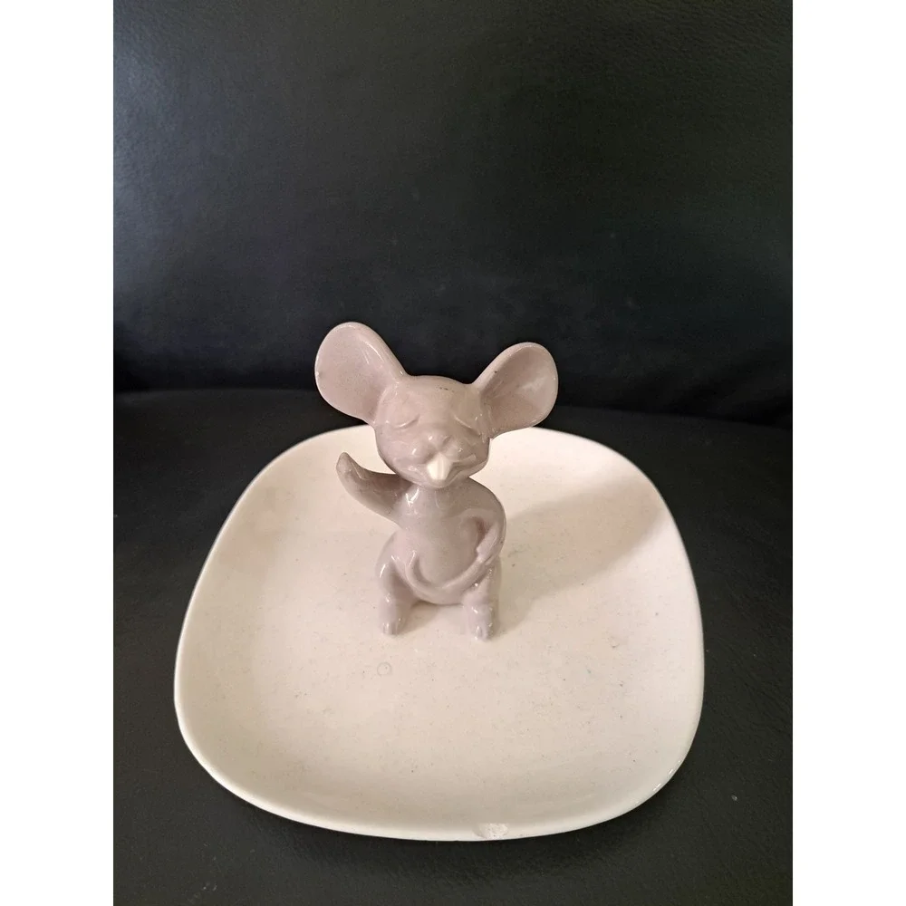 Ceramic mouse cheese plate Or Trincket Plate For Jewelery 6